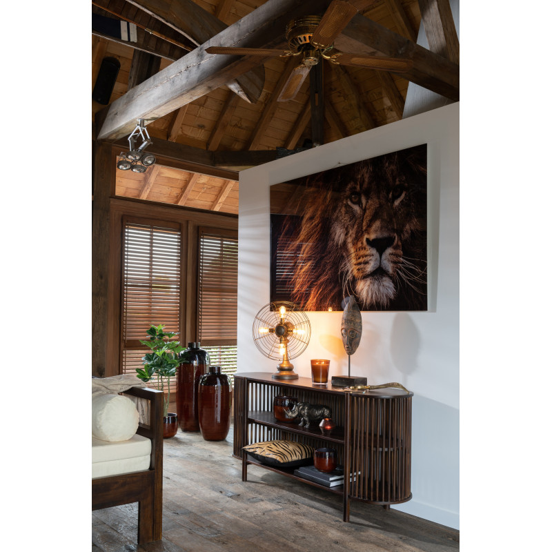 Console Ovale 2 étagères Conie en Bois de manguier Marron - 2