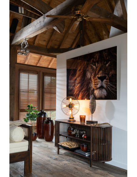 Console Ovale 2 étagères Conie en Bois de manguier Marron - 2