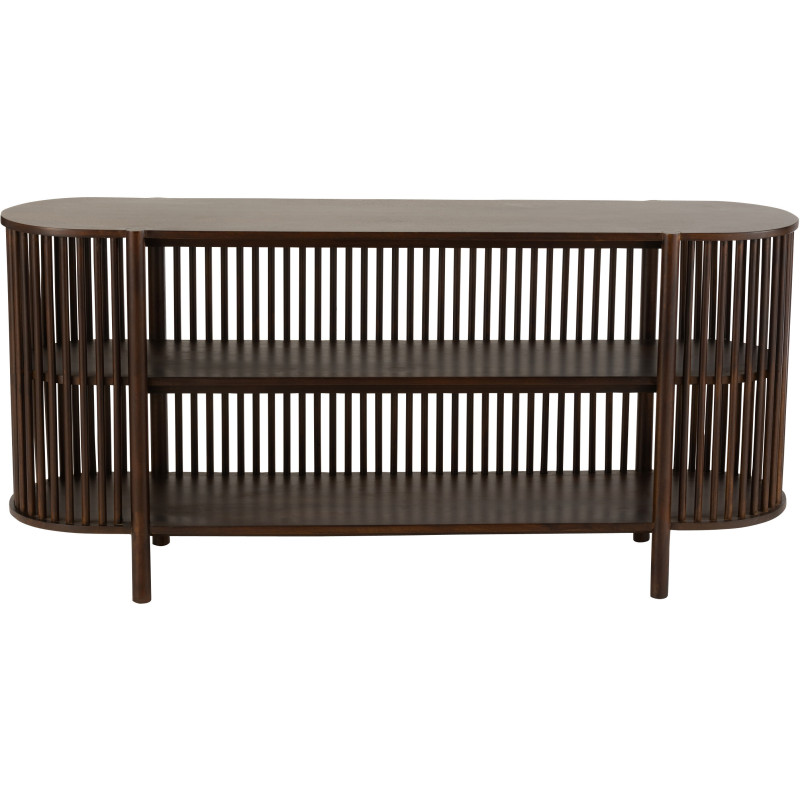 Console Ovale 2 étagères Conie en Bois de manguier Marron - 3