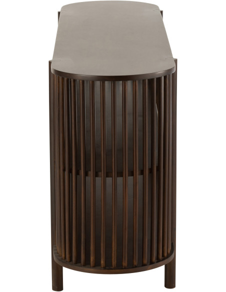 Console Ovale 2 étagères Conie en Bois de manguier Marron - 4