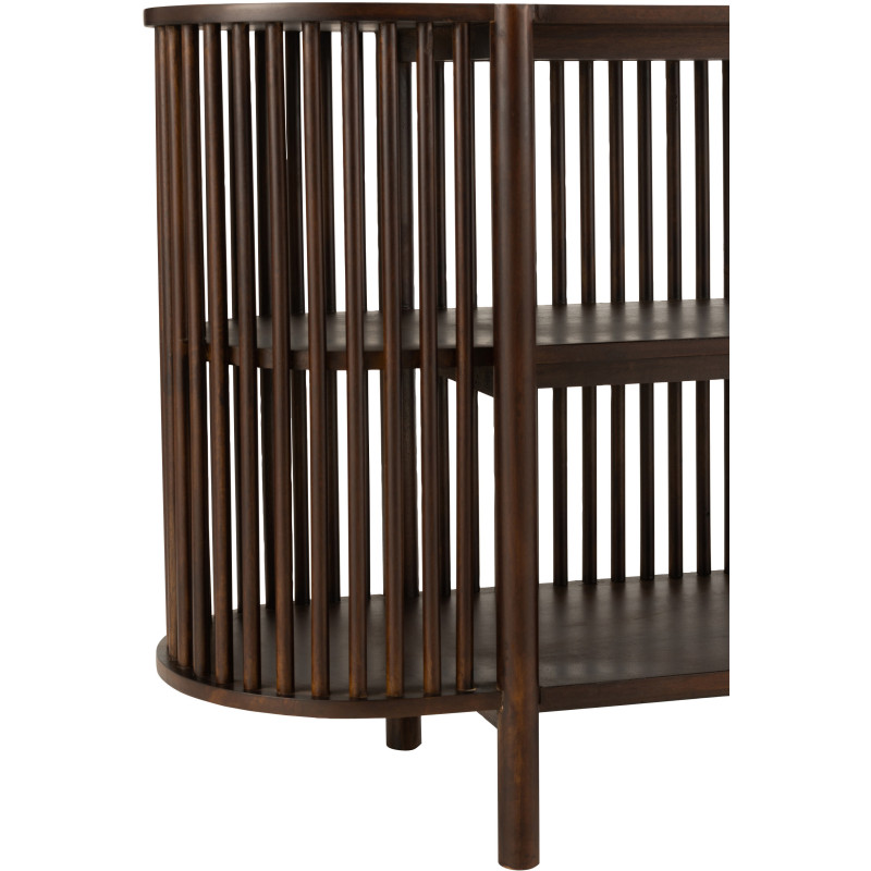 Console Ovale 2 étagères Conie en Bois de manguier Marron - 6