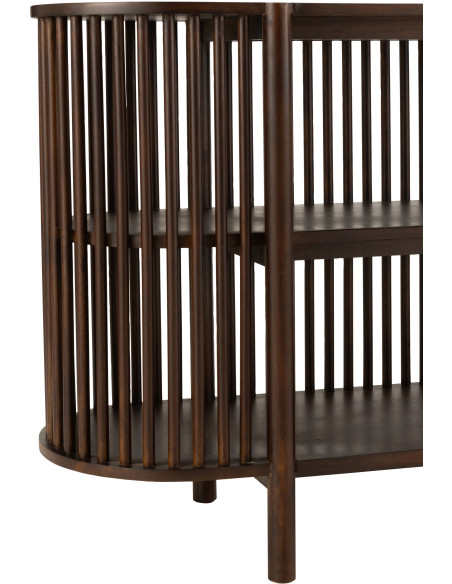 Console Ovale 2 étagères Conie en Bois de manguier Marron - 6