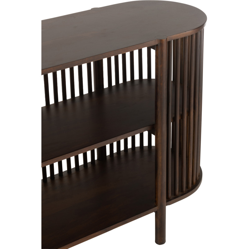 Console Ovale 2 étagères Conie en Bois de manguier Marron - 8