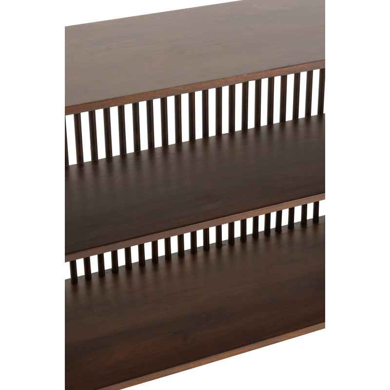 Console Ovale 2 étagères Conie en Bois de manguier Marron - 9
