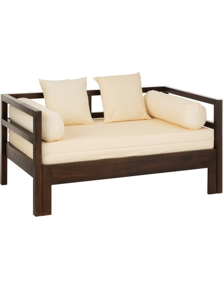 Canapé Daybed en bois de manguier marron 163 cm - 1