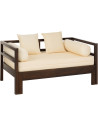 Canapé Daybed en bois de manguier marron 163 cm - 1