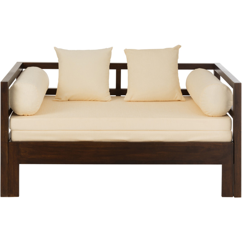 Canapé Daybed en bois de manguier marron 163 cm - 3
