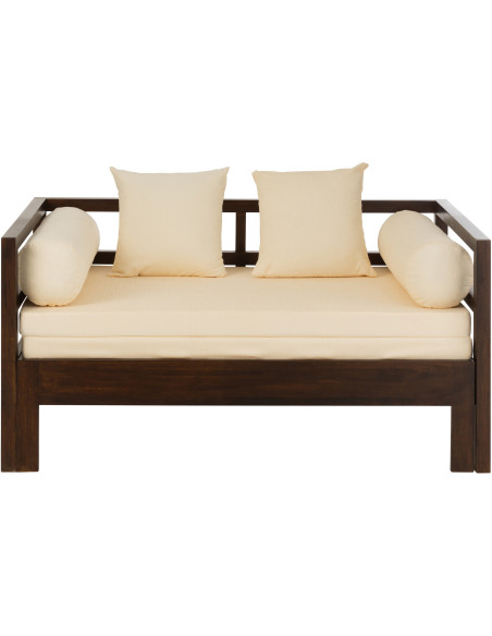Canapé Daybed en bois de manguier marron 163 cm - 3