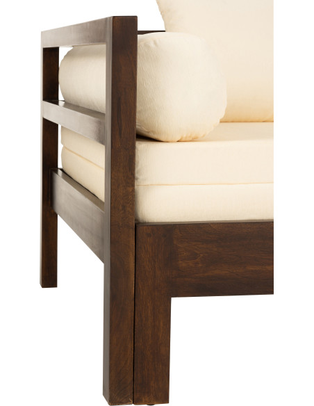 Canapé Daybed en bois de manguier marron 163 cm - 6