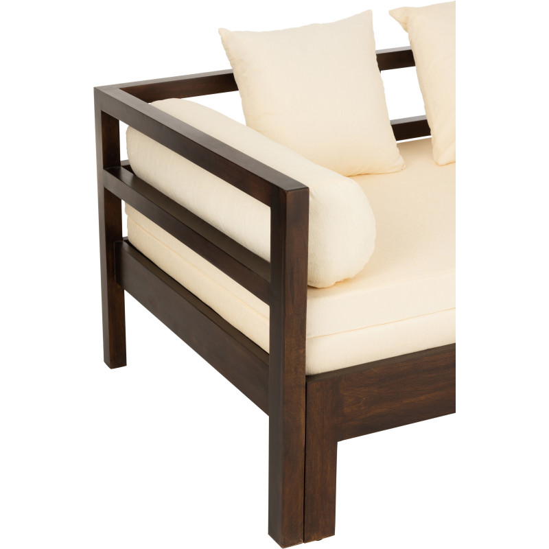Canapé Daybed en bois de manguier marron 163 cm - 7