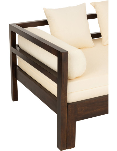 Canapé Daybed en bois de manguier marron 163 cm - 7