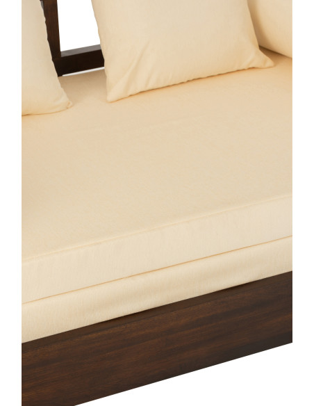 Canapé Daybed en bois de manguier marron 163 cm - 10
