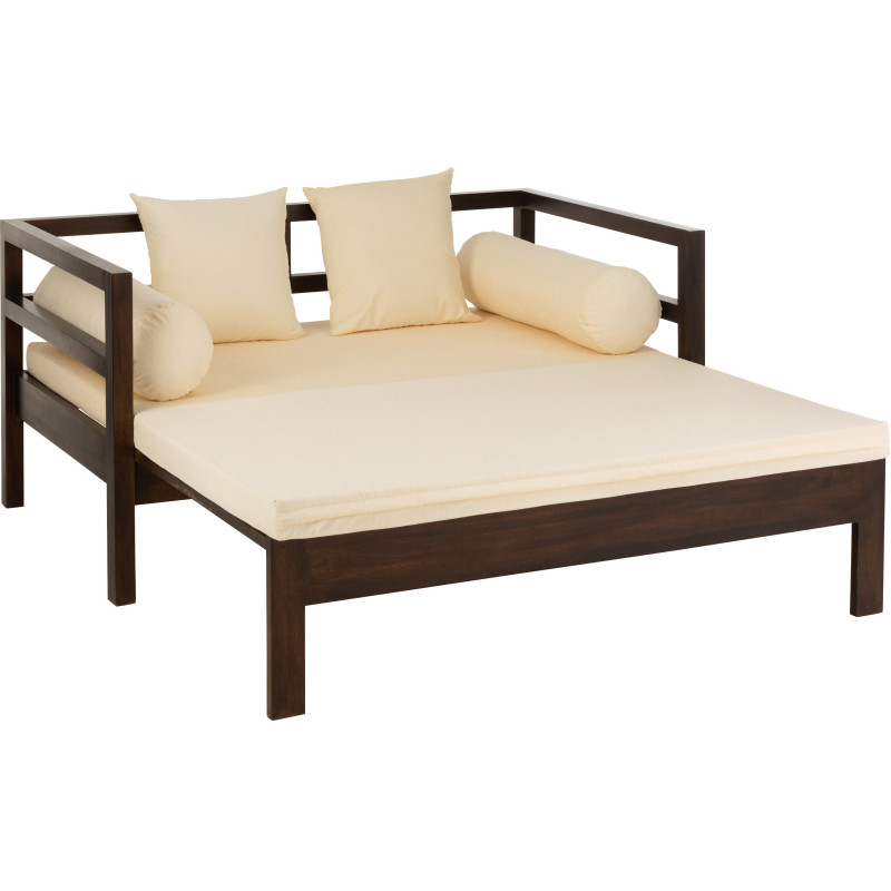 Canapé Daybed en bois de manguier marron 163 cm - 12