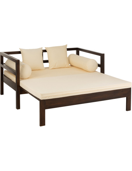 Canapé Daybed en bois de manguier marron 163 cm - 12