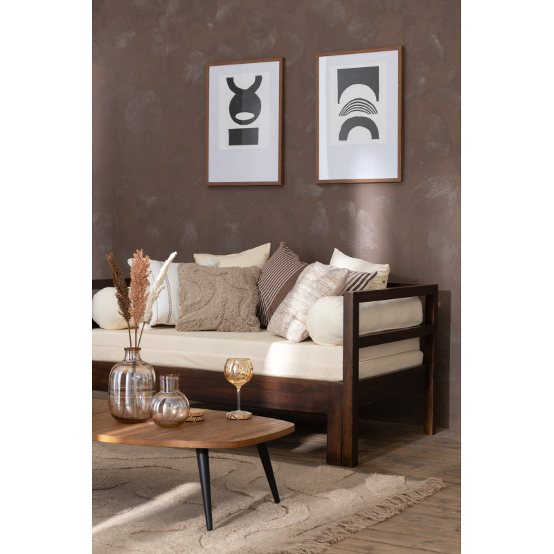 Canapé Daybed en bois de manguier marron 163 cm - 13