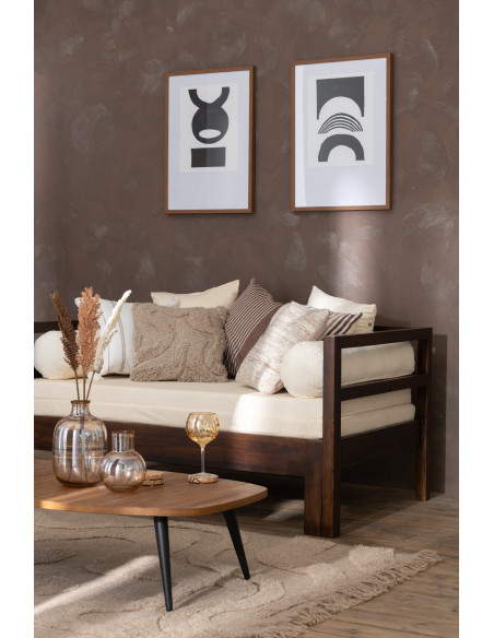 Canapé Daybed en bois de manguier marron 163 cm - 13