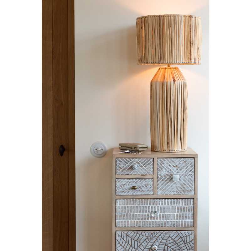 Lampe à poser XL Hanna en Feuille de bananier Naturel - 2