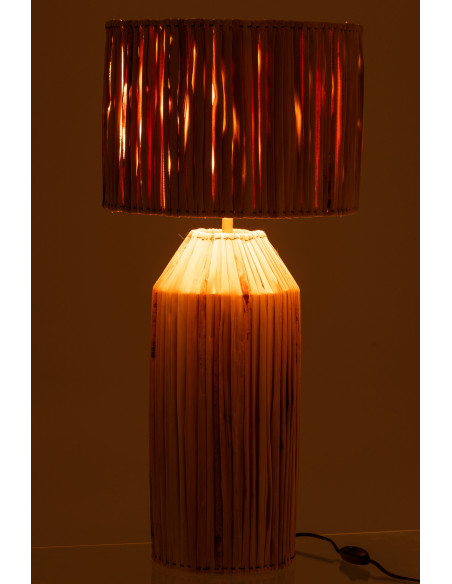 Lampe à poser XL Hanna en Feuille de bananier Naturel - 4