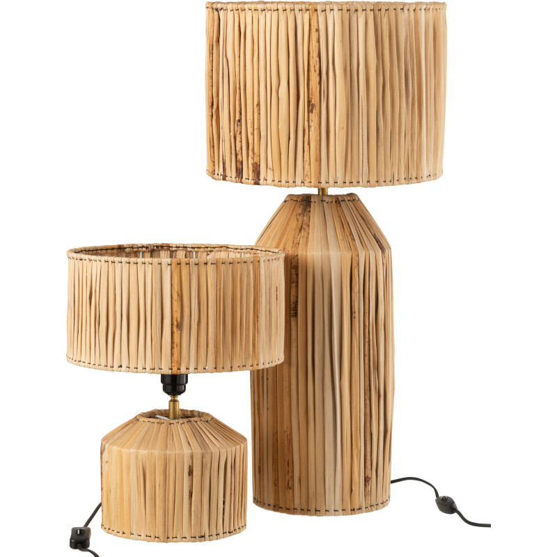 Lampe à poser XL Hanna en Feuille de bananier Naturel - 5