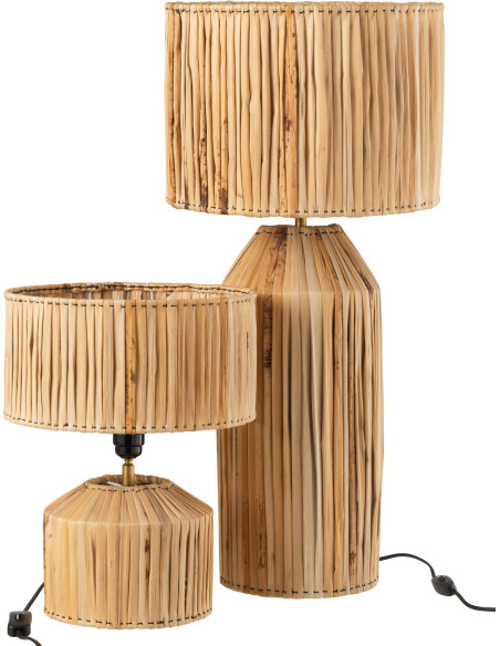 Lampe à poser XL Hanna en Feuille de bananier Naturel - 5
