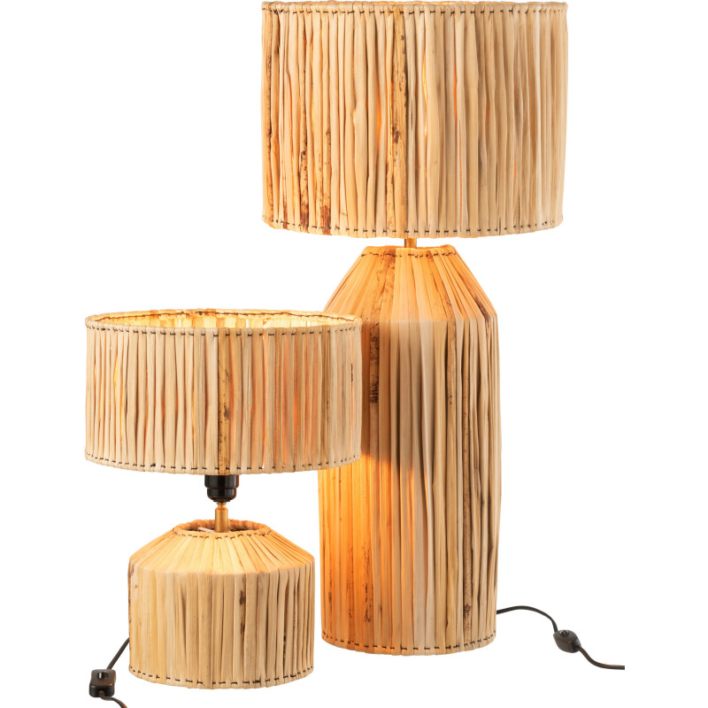 Lampe à poser XL Hanna en Feuille de bananier Naturel - 6