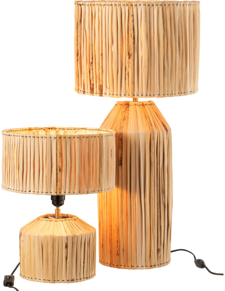 Lampe à poser XL Hanna en Feuille de bananier Naturel - 6