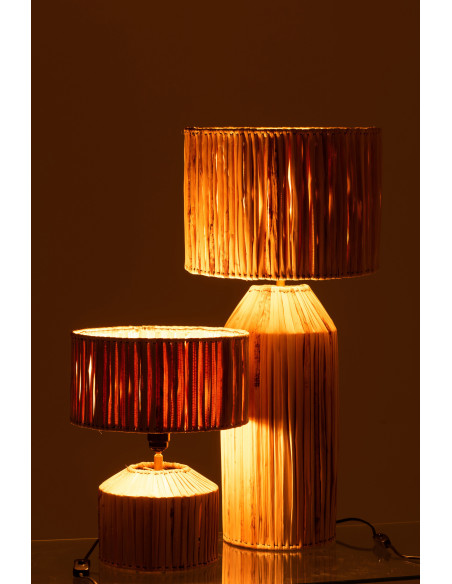 Lampe à poser XL Hanna en Feuille de bananier Naturel - 7