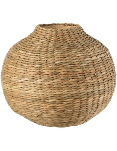 Vase Boule Klira Hauteur 20 cm en Bambou Jacinthe d'eau Naturel - 1