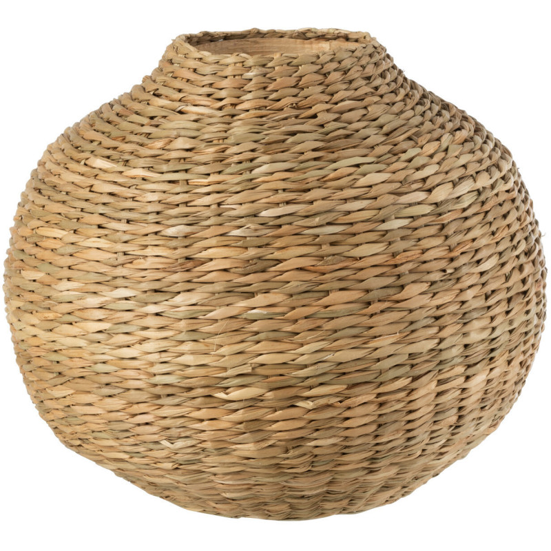Vase Boule Klira Hauteur 20 cm en Bambou Jacinthe d'eau Naturel - 1