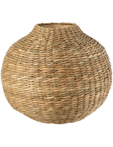 Vase Boule Klira Hauteur 20 cm en Bambou Jacinthe d'eau Naturel - 1