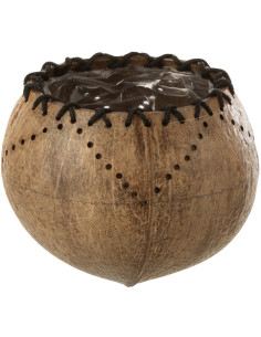 Cache-pot en Noix de coco Natuel Gamal Diamètre 14 cm - 1