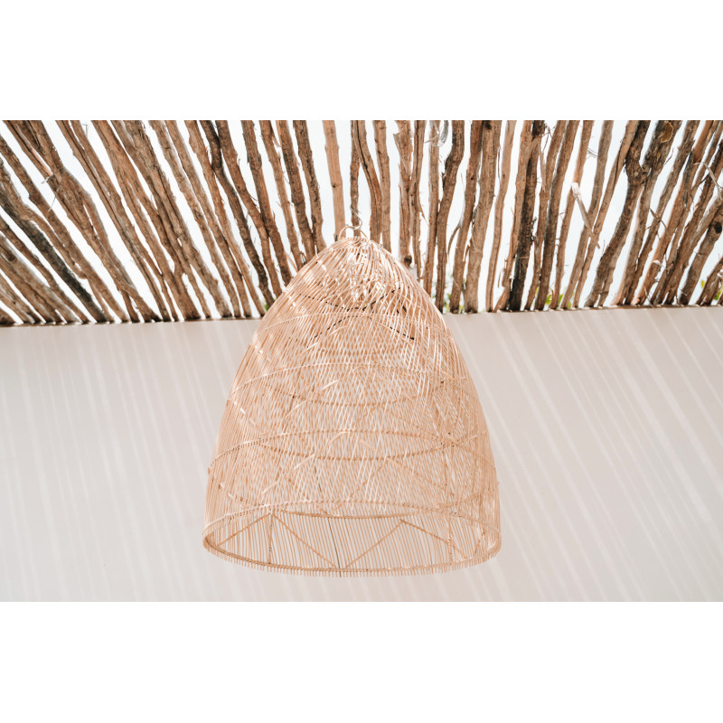 Abat-jour pour suspension 65 cm Rotin Naturel The Twister - 6