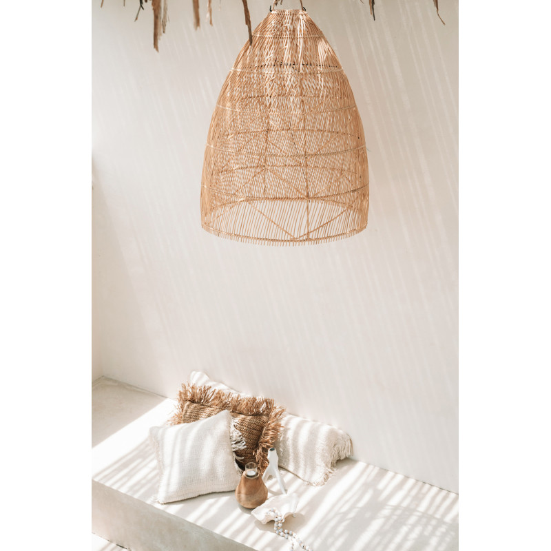 Abat-jour pour suspension 65 cm Rotin Naturel The Twister - 8