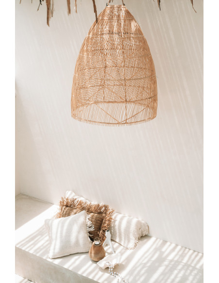 Abat-jour pour suspension 65 cm Rotin Naturel The Twister - 8