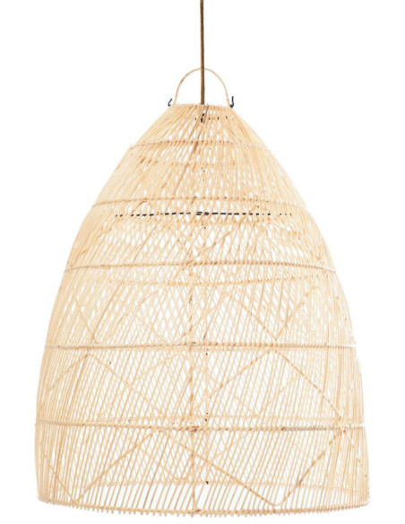 Abat-jour pour suspension 65 cm Rotin Naturel The Twister - 9