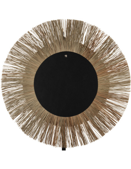 Miroir Mural Rond XXL Mendi en Herbe Naturel - 2