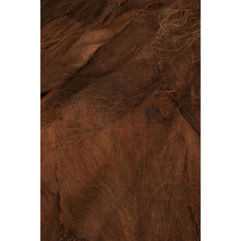 Parasol Rond 150 cm en Feuille de cocotier Marron Bois Julian - 4