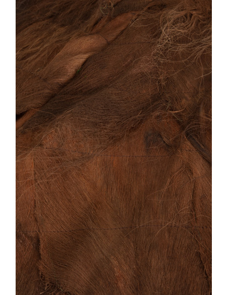 Parasol Rond 150 cm en Feuille de cocotier Marron Bois Julian - 4