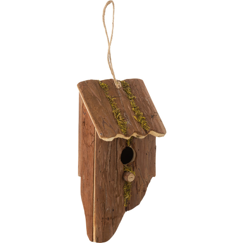 Nichoir oiseau à suspendre en Bois de sapin Marron Polina - 1