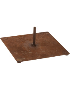 Pied simple pour décoration de jardin 30 cm en Métal Rouillé Jardin d'antan - 1