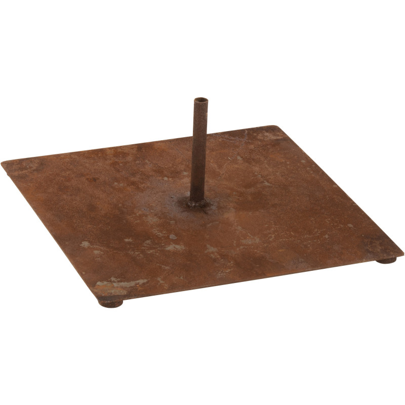 Pied simple pour décoration de jardin 30 cm en Métal Rouillé Jardin d'antan - 1