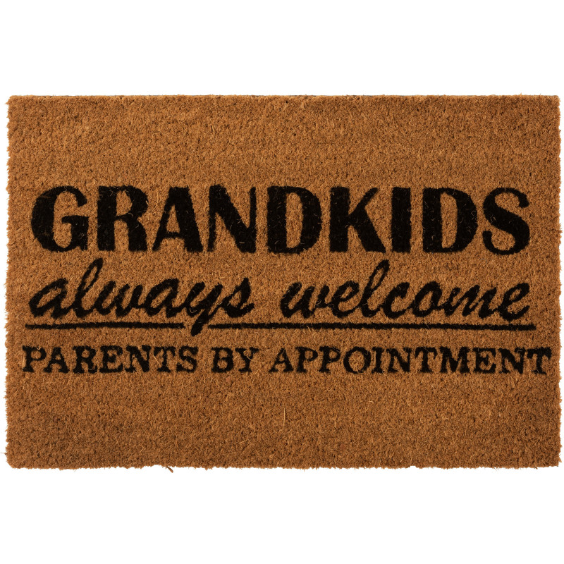 Paillasson original extérieur 60x40 en Coco Naturel Noir Grandkids - 1