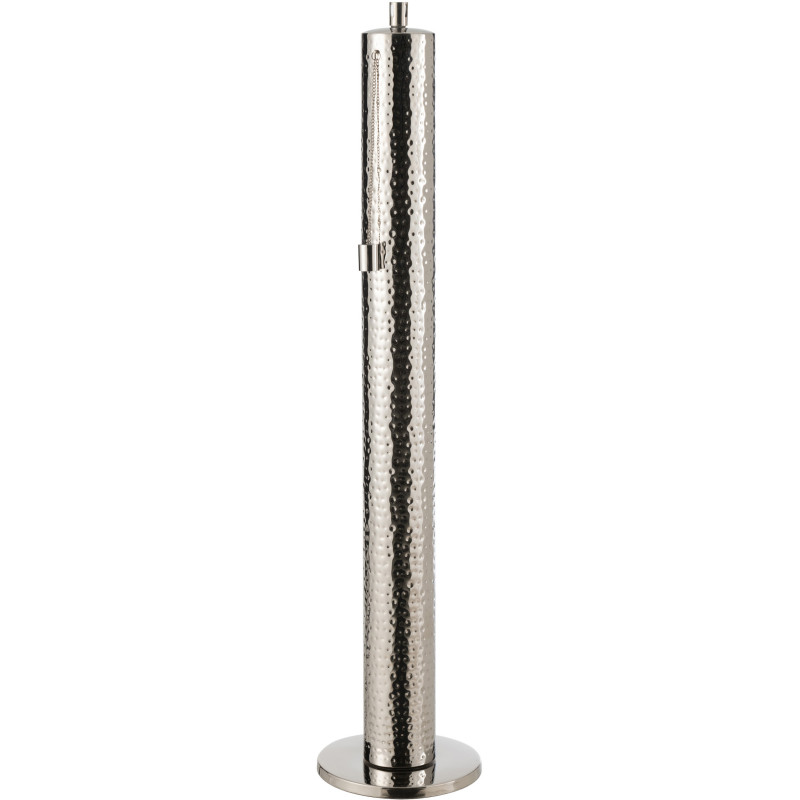 Torche de jardin design à poser Hauteur 105 cm en Acier inoxydable Argenté Effet martelé Nizar - 2