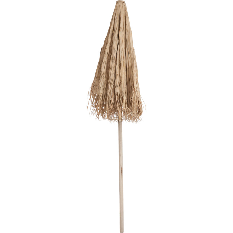 Parasol Rond 250 cm en Paille Naturel Bois Gianni - 2