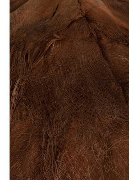 Parasol Rond 290 cm en Feuille de cocotier Marron Bois Niu - 4