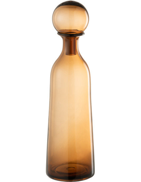 Bouteille déco avec bouchon Hauteur 44 cm en Verre Marron Dyanna - 1