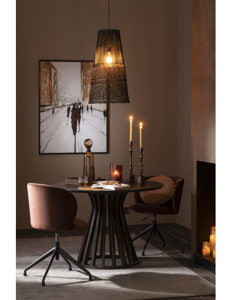 Bouteille déco avec bouchon Hauteur 44 cm en Verre Marron Dyanna - 6