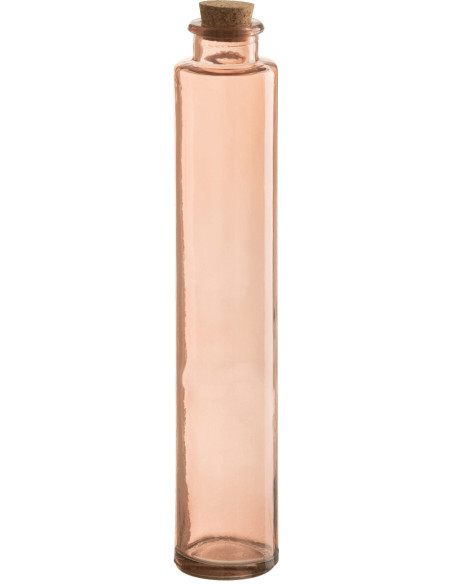 Bouteille déco avec bouchon Hauteur 32 cm en Verre Rose clair Melli - 1