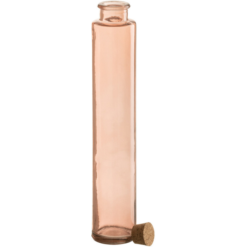 Bouteille déco avec bouchon Hauteur 32 cm en Verre Rose clair Melli - 2