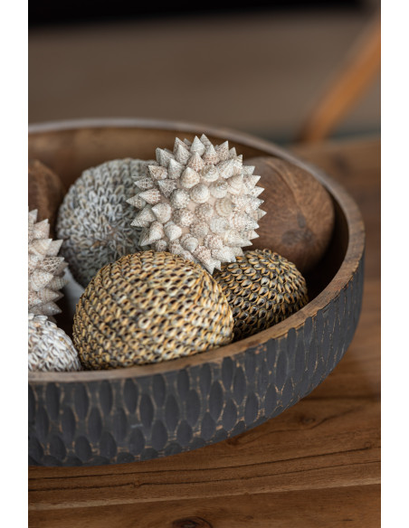 Boule décorative Sando Hauteur 8 cm en Coquillage Naturel - 2